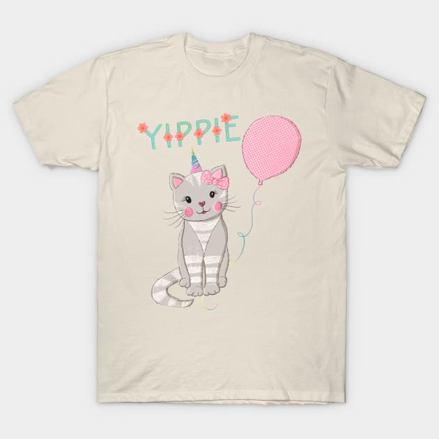 Cute cat and congratulations T-Shirt by CalliLetters